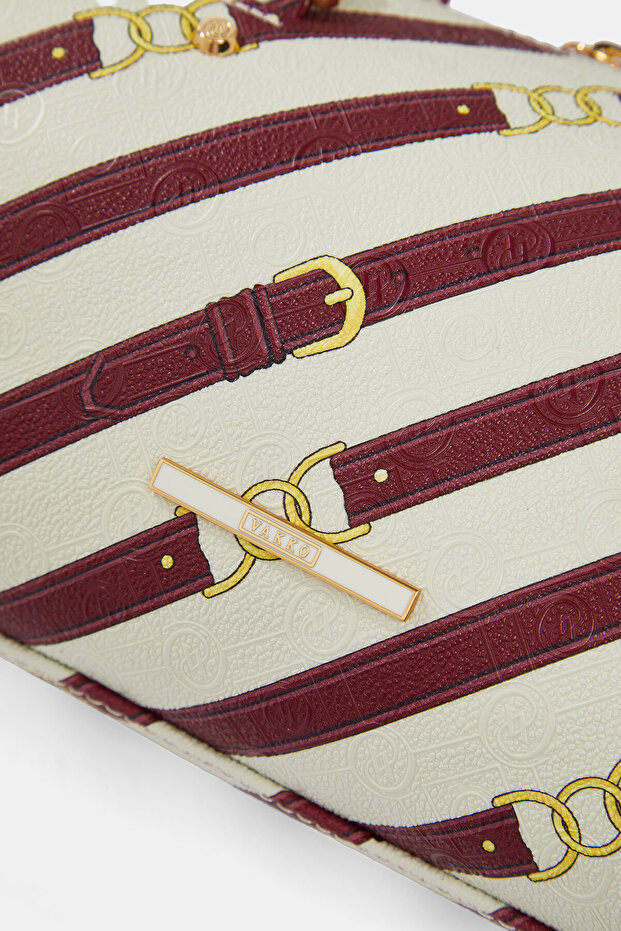 KREM MONOGRAM ÇANTA - 6