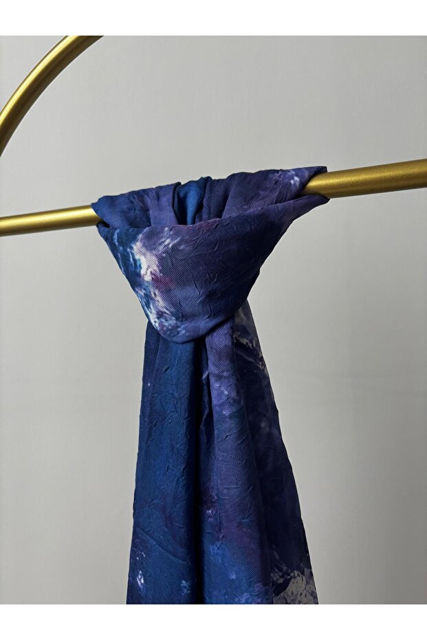 Velvet Desen Bambu Şal - 1