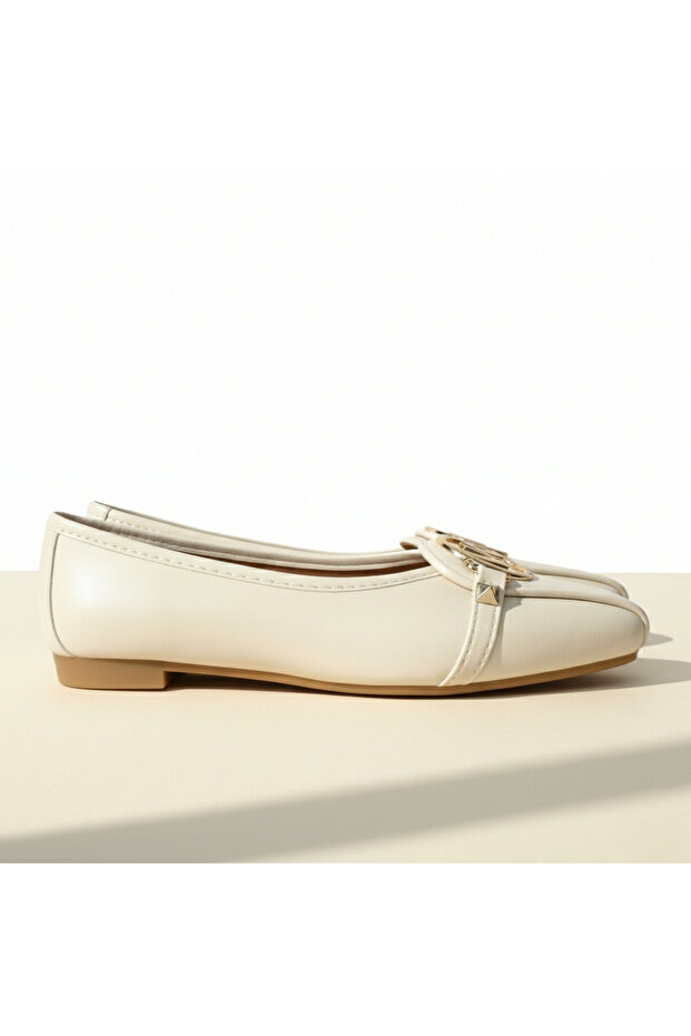 Womens Buckled Leather Ballet Flats | Orthopedic Sole, Comfortable and Stylish Everyday Shoes
