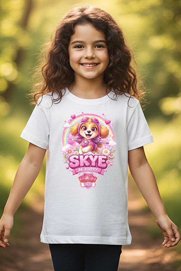 Pawpetrol Skye Character Pattern Printed Kids Tshirt