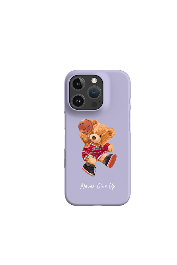 حافظة إطلاق مطبوعة بتصميم دب تيدي لا ينفك عنده أمل، متوافقة مع آيفون 16 برو - 1