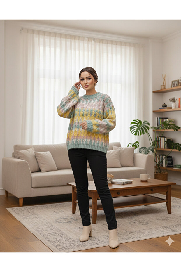 Desenli Kalın Kazak - 1