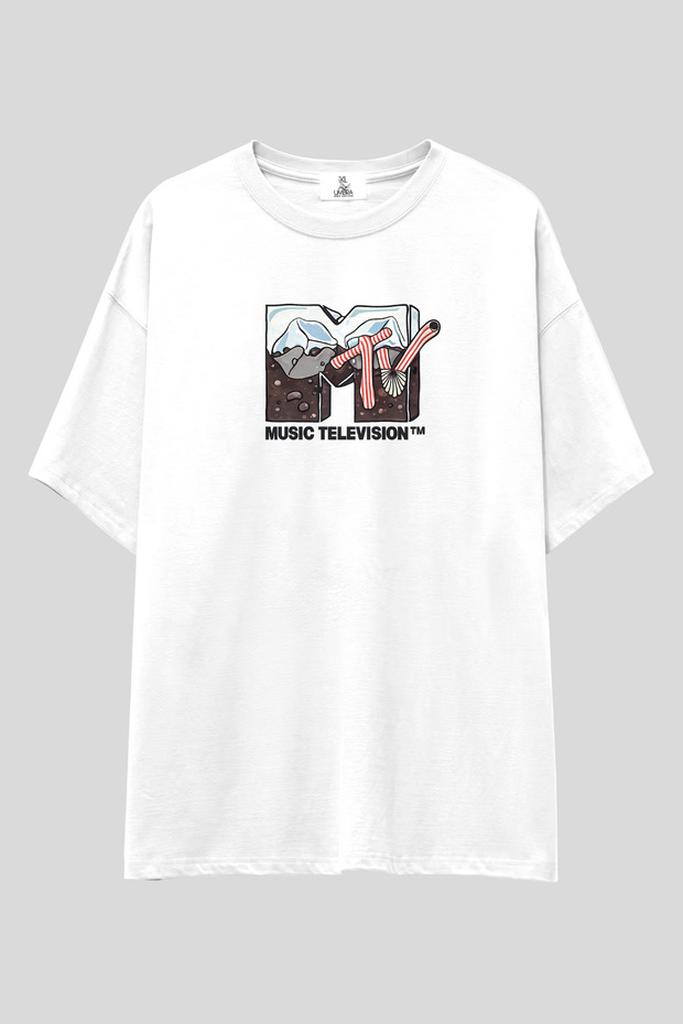 Mtv Oversize T-Shirt | Unisex 100% Cotton Vintage Logo Tee