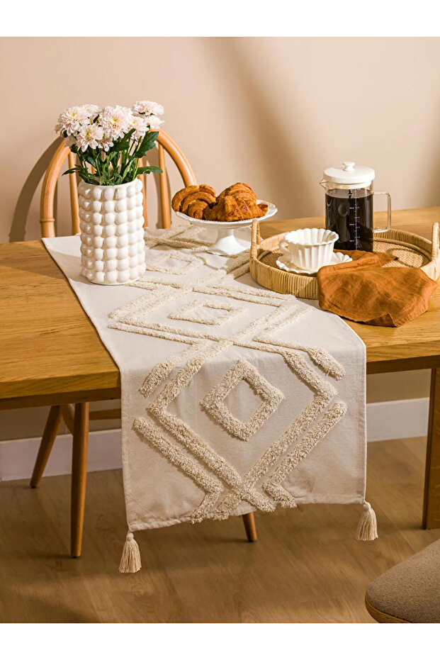 Lcw Home Beige Tasseled Runner 45X150 cm