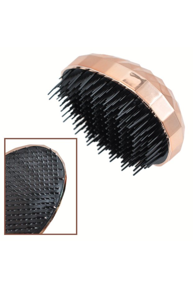 Rose Gold Hair Straightener Comb Wide-Range Anti-Frizz Detangler Styler