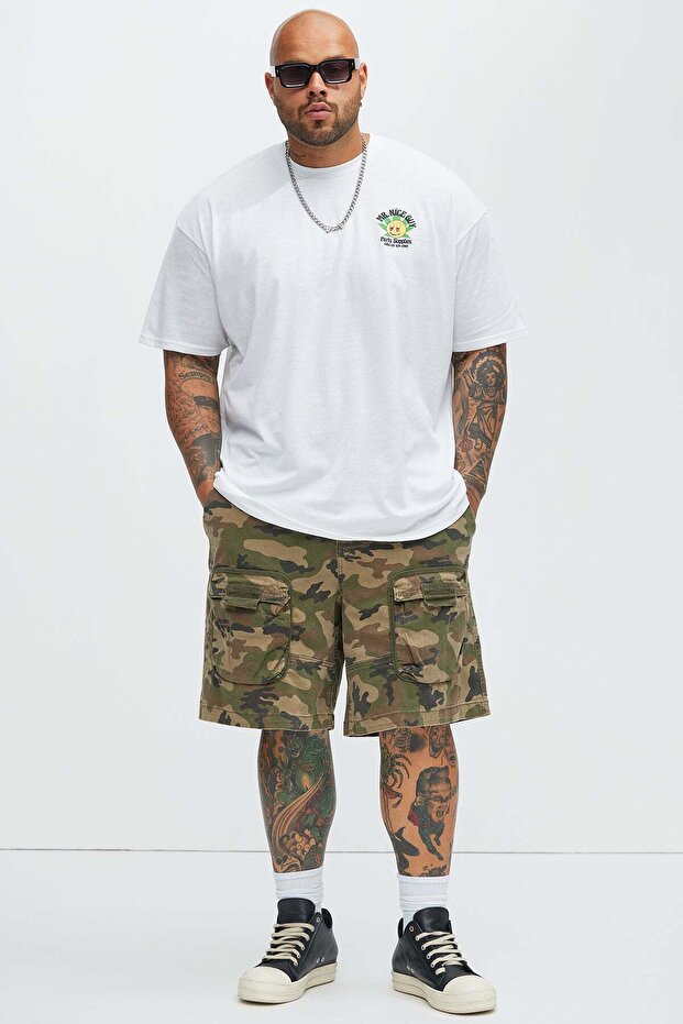 Nova Men Hawk Cargo Rahat Şort - Kamuflaj, - 1
