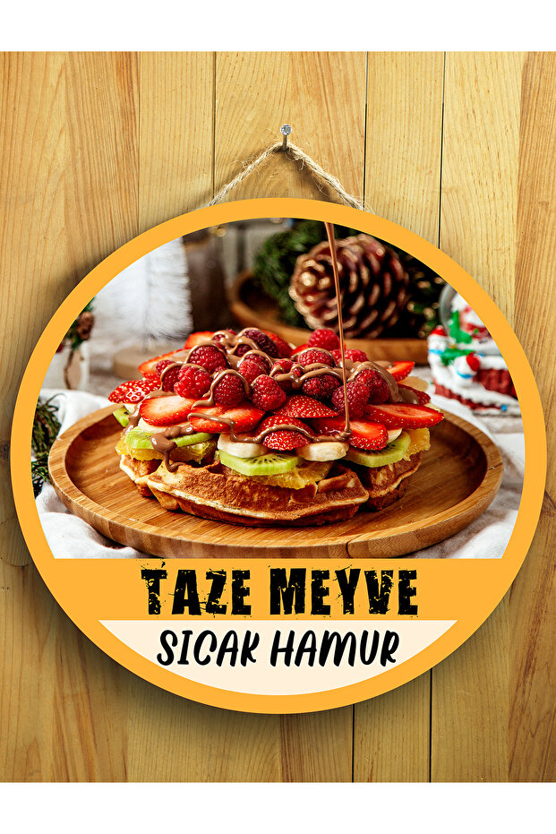 Waffle Wall Door Table Wooden Hanging Board for Cafes Restaurants Dessert Shops Waffle Makers