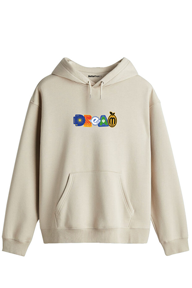 Dream Printed Unisex Hooded Collar Hoodie