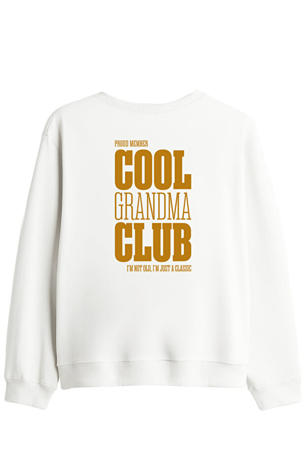 Cool Grandma Club Printed Crew Neck Sweatshirt