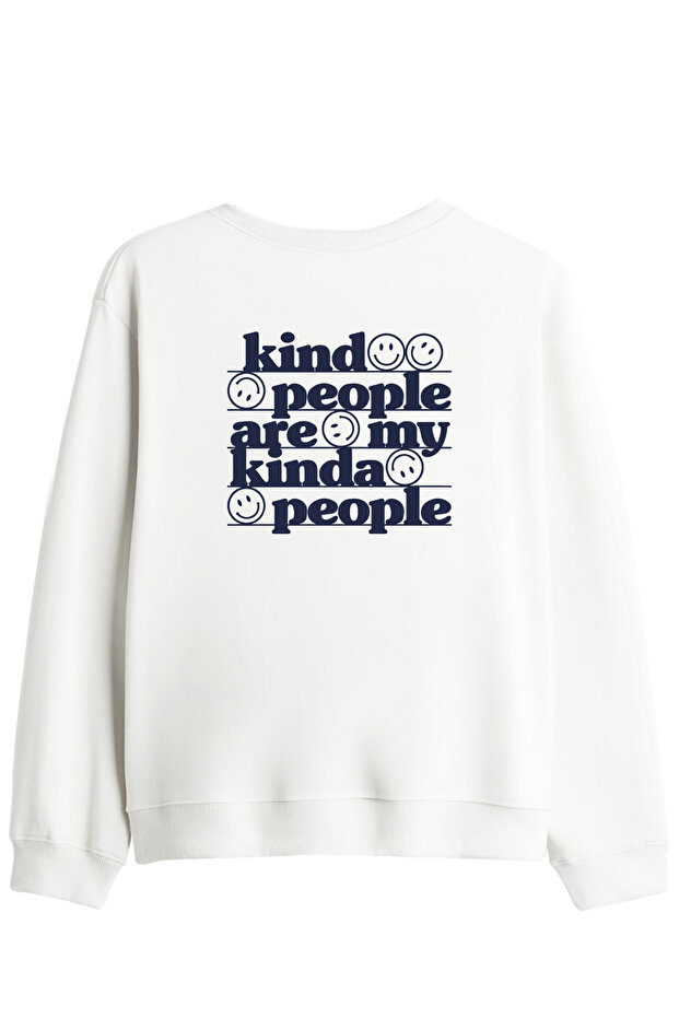 سويت شيرت بياقة دائرية مطبوع عليه Be Kind
