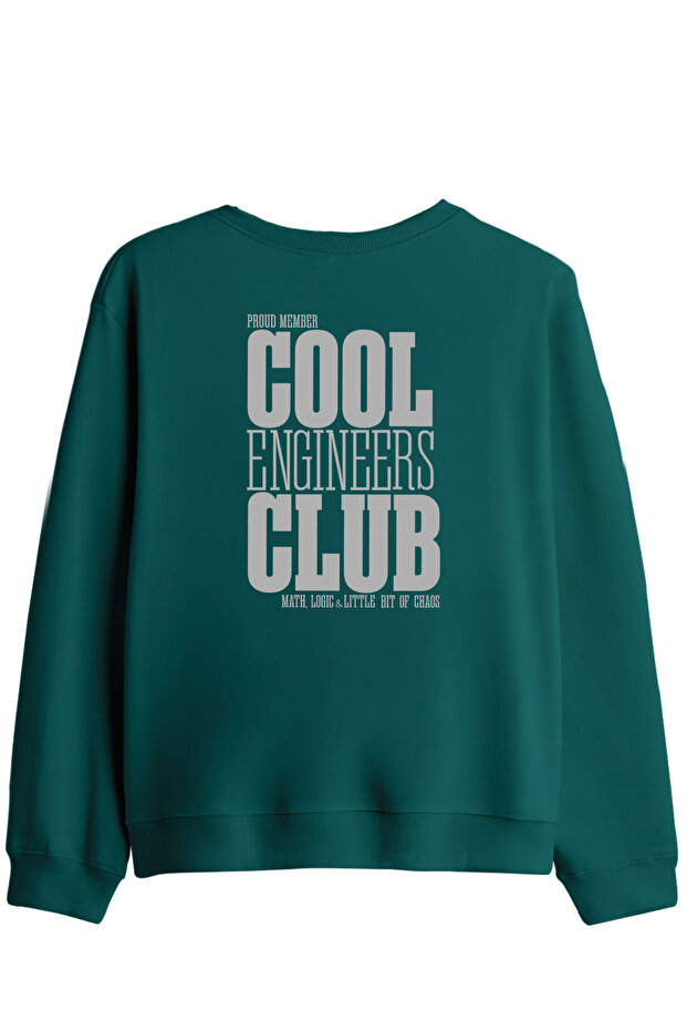 سويت شيرت مطبوع عليه Cool Engineers Club ذو ياقة دائرية