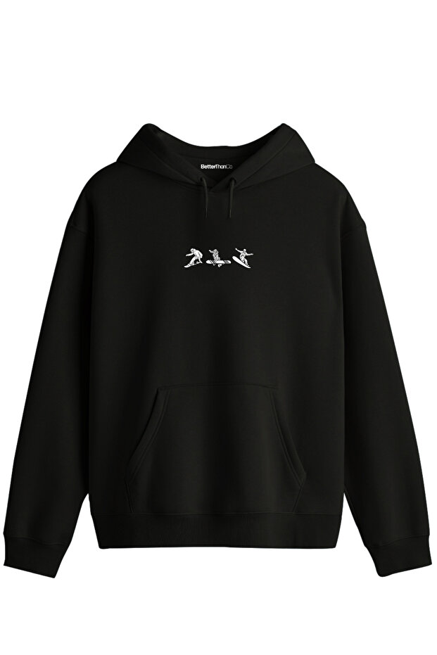 Born to Board Printed Unisex Hooded Collar Hoodie