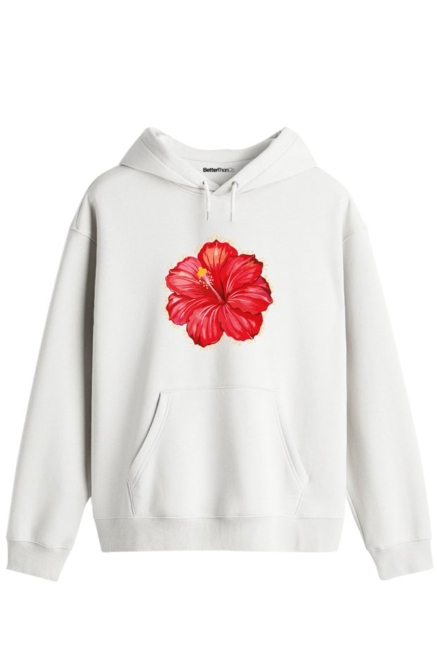 Garden Whisper Printed Unisex Hooded Collar Hoodie
