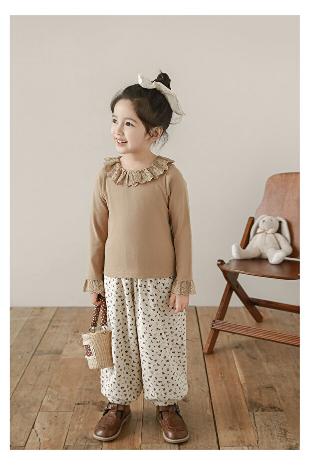 LACE BLOUSE BEJ