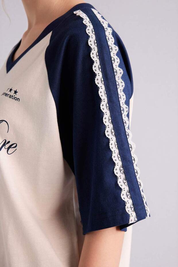 Oversıze Baskılı Tişört G5879AX26SP - 4