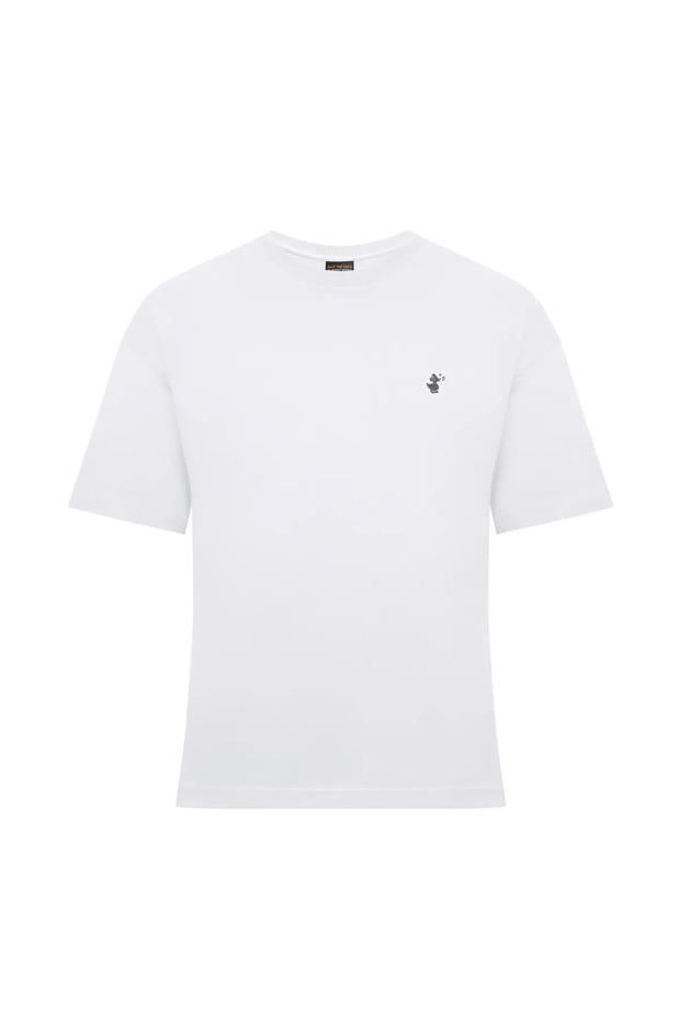 Erkek Beyaz Oversized T-shirt
