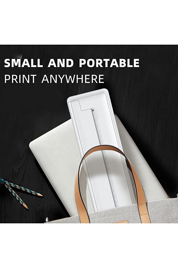 طابعة حرارية Fdit A4، طابعة بلوتوث محمولة بدون حبر بدقة 200 نقطة في البوصة، قابلة لإعادة الشحن 2000 - 6