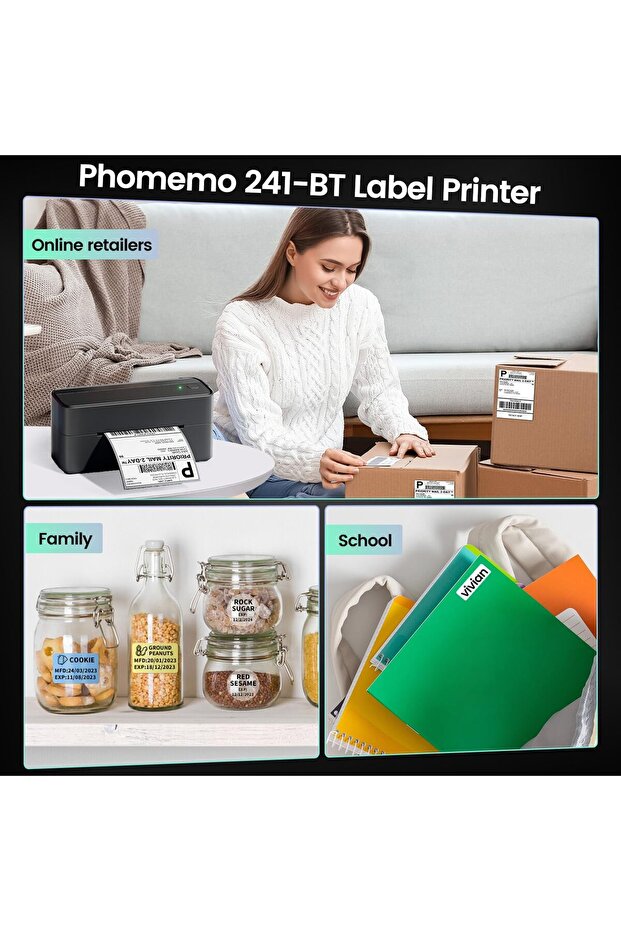 Phomemo Bluetooth Thermal Label Printer, Shipping label printer 4x6, Label Printer Bluetooth for Her - 7