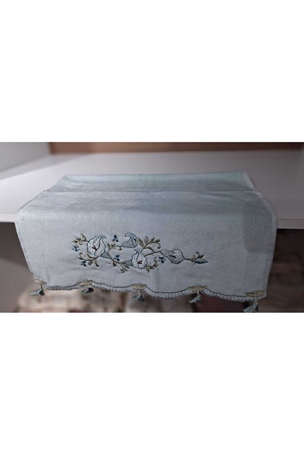 Zambak Velvet Embroidered Towel 50 X 90