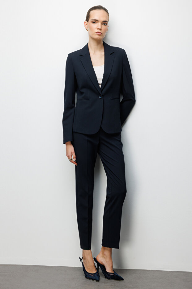 Fleto Pocketed Single Button Jacket 1082