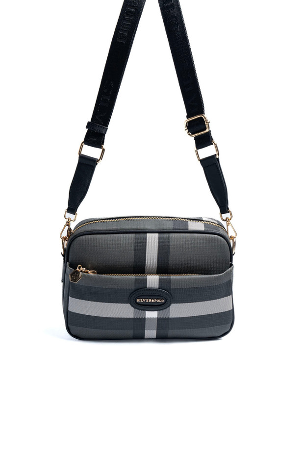 Black - Black Plaid Women's Crossbody Bag Sp1267