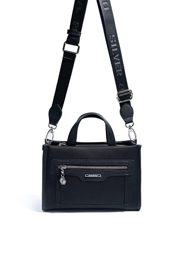 Black - Black Honeycomb Women's Handbag Sp1271