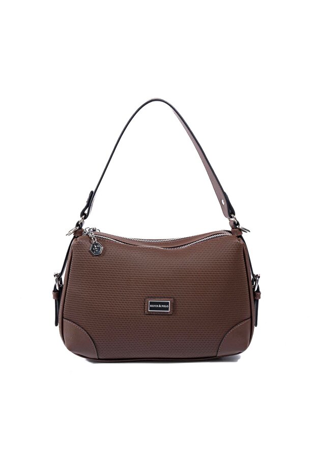 Coffee - Brown Honeycomb Women's Shoulder Bag Sp1269