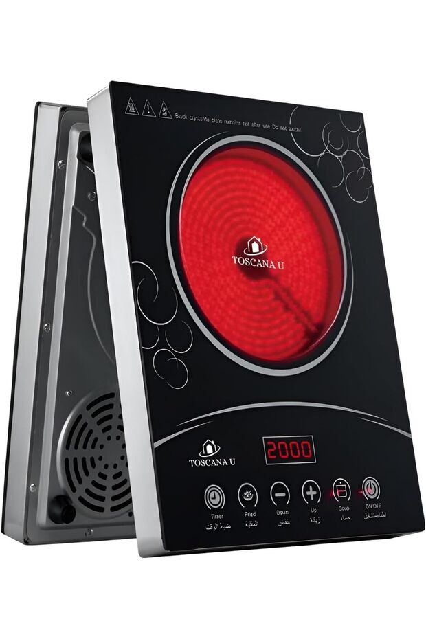 Digital Ceramic Cooker 2000W Touch Infrared LED Temperature Display Smart Electric Heater Timer Diff - 5