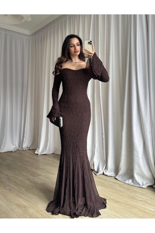 Madonna collar Spanish sleeve design lace dress