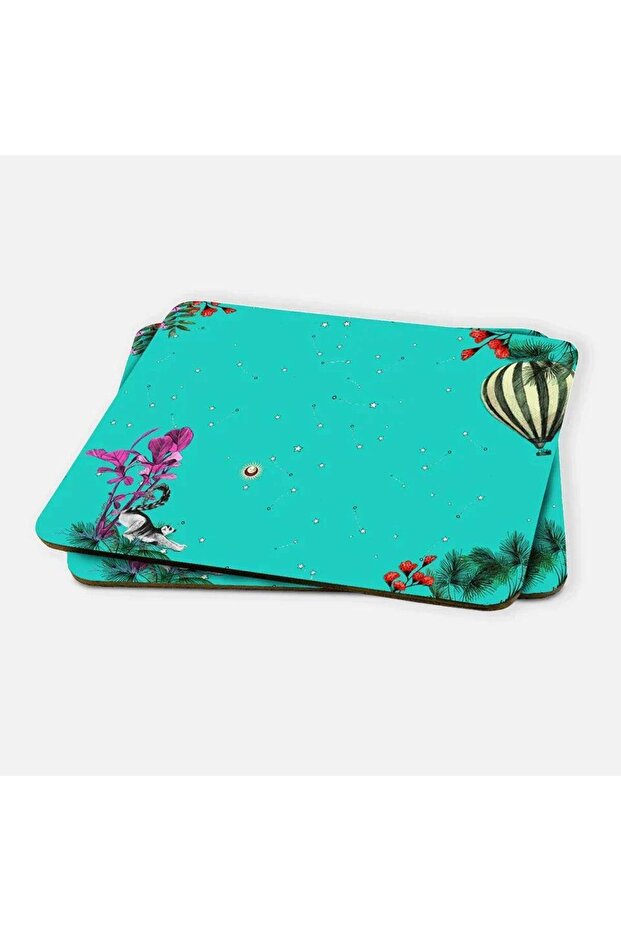 Wonderland Green Raccoon 2 pcs MDF American Service