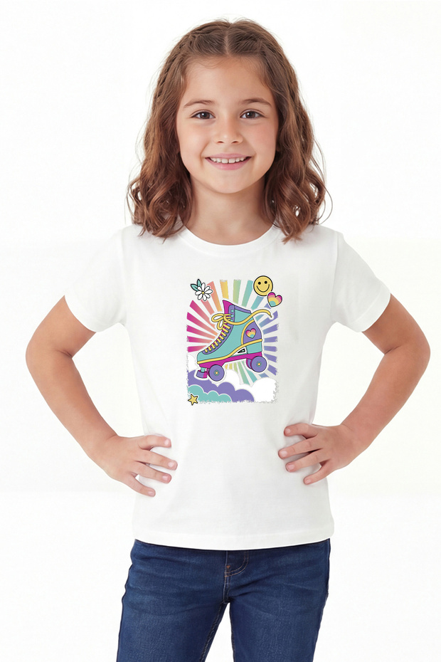 Printed Short Sleeve T-Shirt for Girls B18