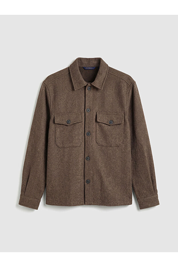 Ozmarka New Season Regular Fit Long Sleeve Men's Shirt Jacket