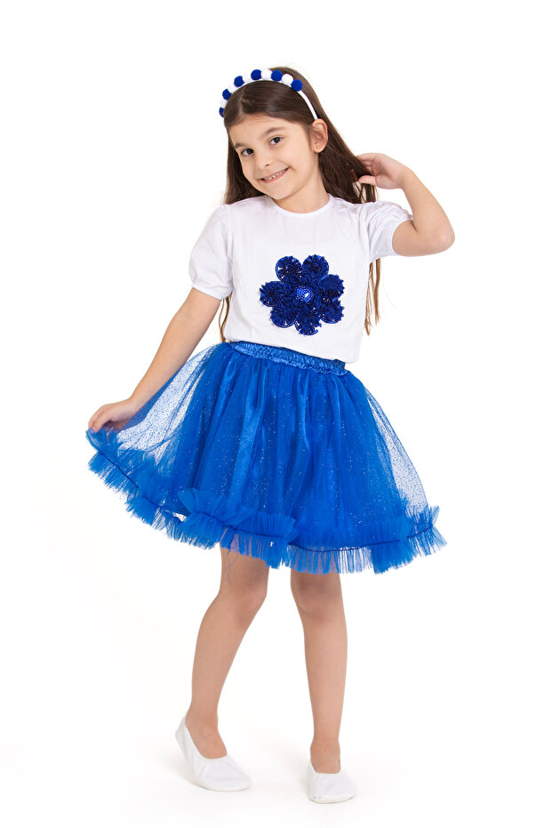 23 April 29 October Performance Outfit Girls' Model Badi Model Tutu Skirt Bottom-Top Set