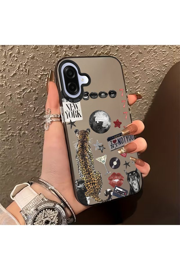 Samsung Galaxy A07 Compatible Dirt-Repellent Disco Ball Printed Pattern Phone Case Mk01A