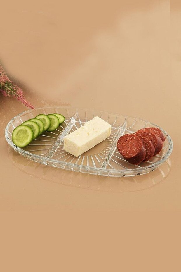 54903 طبق بيضاوي أنيق بثلاثة أقسام 278×163 مم ORJin. في صندوق.