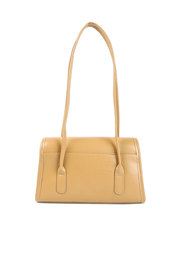 حقيبة يد صغيرة مستطيلة أساسية للنساء بلون موكا - 2