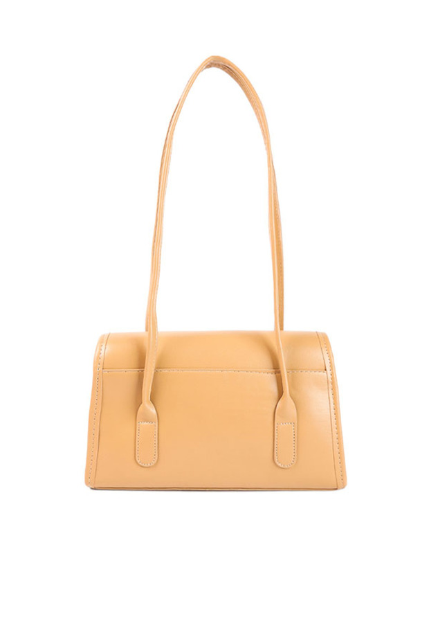 حقيبة يد صغيرة مستطيلة الشكل للنساء باللون البيج - 3