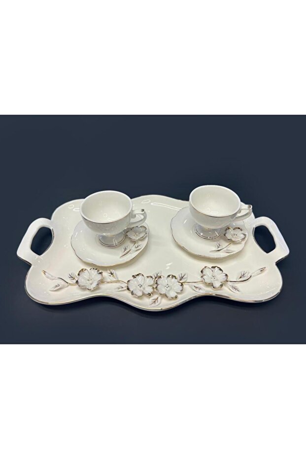Magnus Turkish Coffee Cup Set with Tray for 2 People