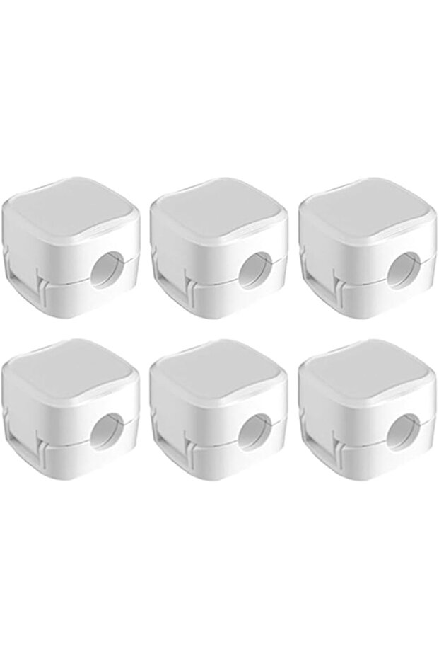 6 Pack Magnetic Cable Clips Cord Organizer Black Self Adhesive Cord Holder Under Desk Cable Manageme