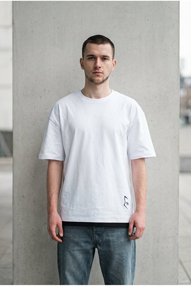 Men's Crew Neck T-Shirt with Track Detail