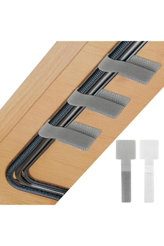 40Pcs Hook and Loop Cable Ties,Hook and Loop Cable Management,Self Adhesive Hook and Loop Cable Stra