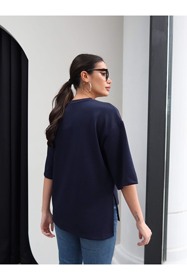 Yan Yırtmaçlı Tshirt - 4