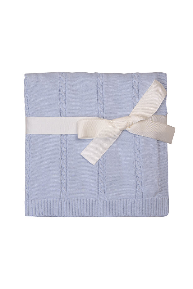 Unisex Baby Knitwear Blanket 80 X 100 One Size Blue