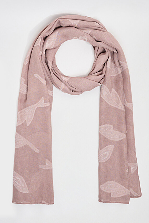 Women's Purple Jacquard Scarf, 180X85cm