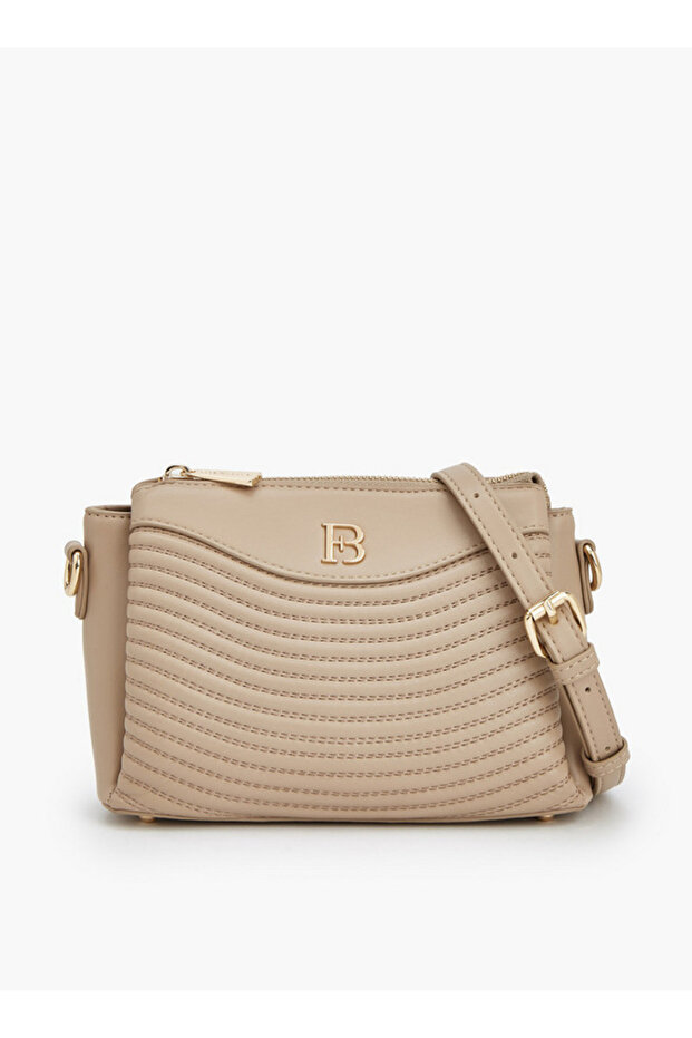Quilted Crossbody Bag with Zip Closure
