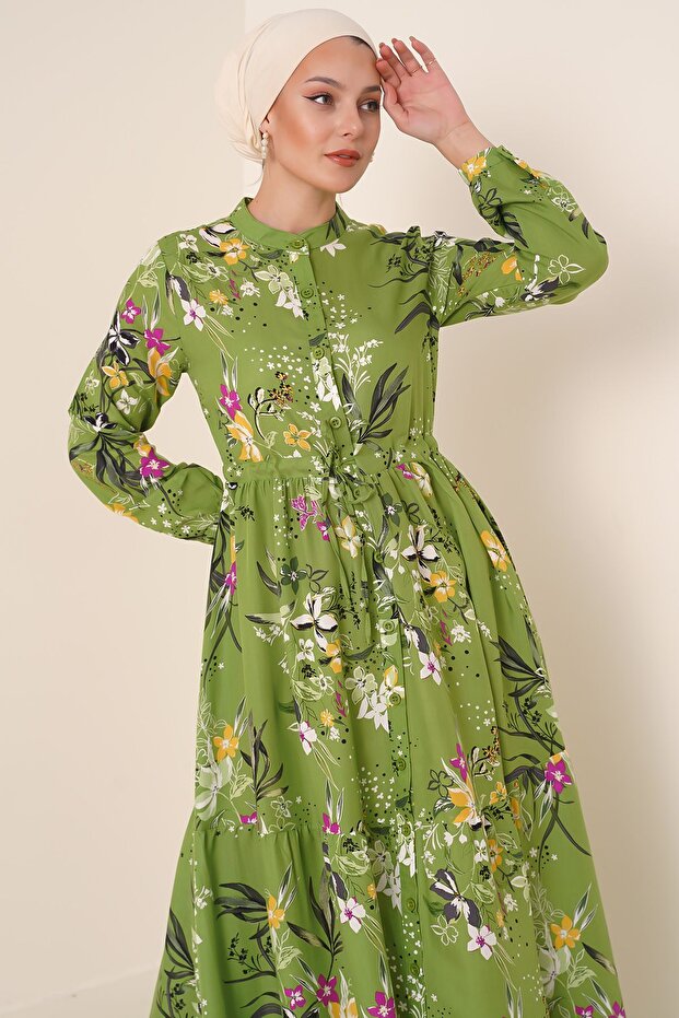 Bdart Patterned Buttoned Maxi Dress - 3
