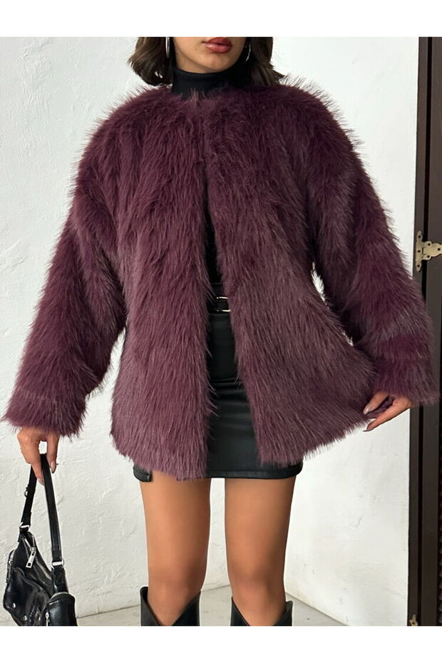 جاكيت طويل بتفاصيل من الفرو - 3