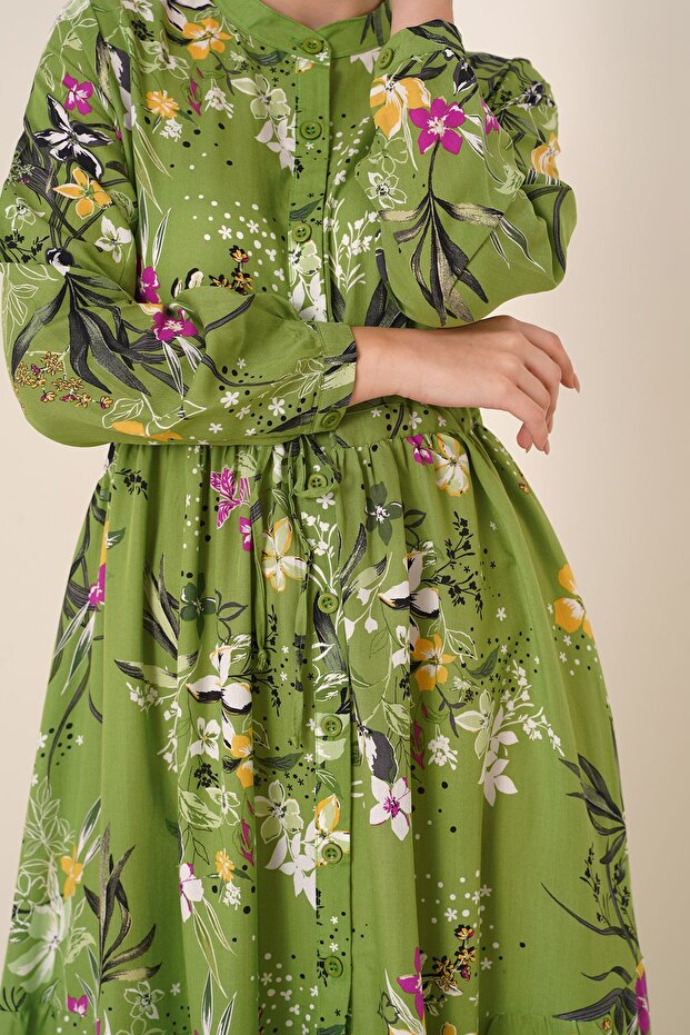 Bdart Patterned Buttoned Maxi Dress - 5