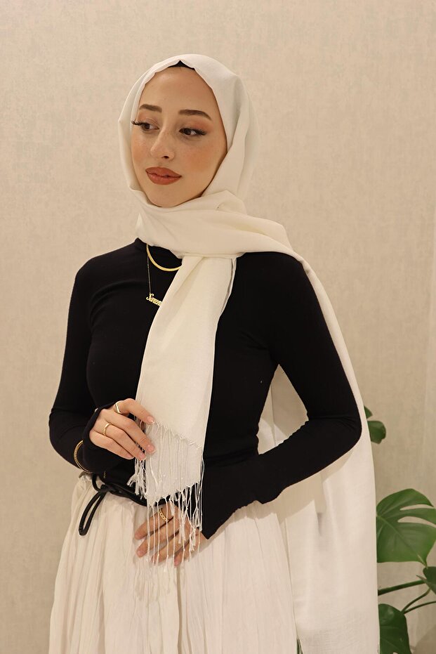 Crony Şal Alb