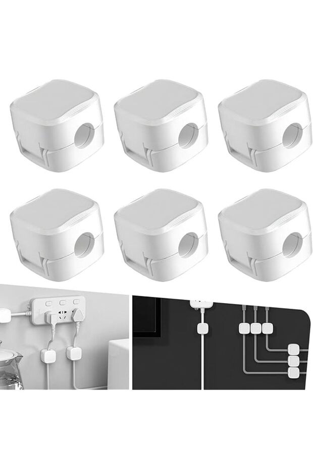 Cable Clips, 6 Pack Car Waterproof Wire Holders for Automotive & Vehicle Cable Management, Cables Fa